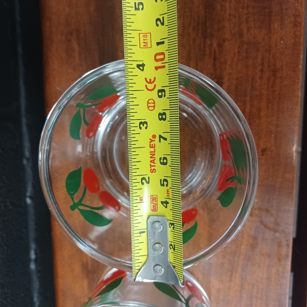 🍒 Vintage Cherry Glass Bowls Set Of 2 - Picture 5 of 7